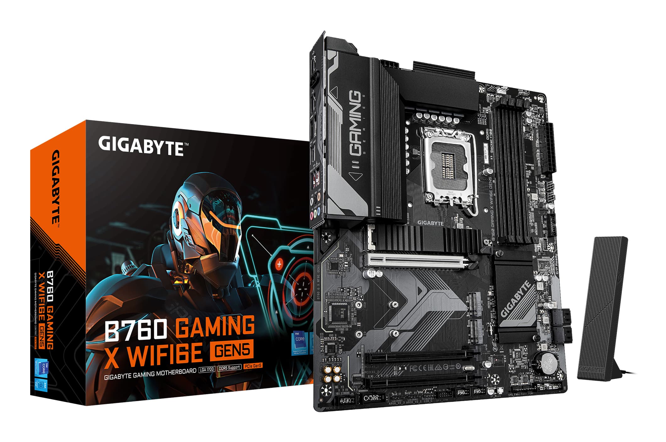 GIGABYTE B760 GAMING X WIFI6E GEN5 Carte Mère – Compatible avec les processeurs Intel Core 14e génération, VRM 8+1+1 phases, jusqu’à 5600 MHz DDR5, 3 x M.2 PCIe 4.0, Wi-Fi 6E, LAN 2.5 GbE, USB 3.2 Gen 2