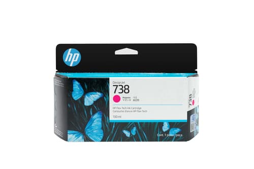HP Cartouche d’encre DesignJet 738, magenta, 130 ml