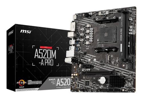 MSI A520M-A PRO carte mère AMD A520 Emplacement AM4 micro ATX
