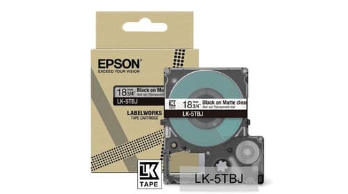 Epson LK-5TBJ Noir, Transparent
