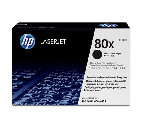 HP 80X toner LaserJet noir grande capacité authentique