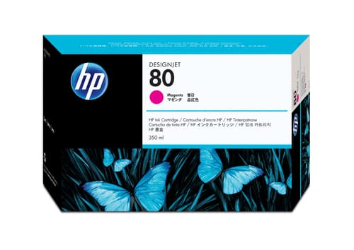 HP 80 cartouche d'encre DesignJet magenta, 350 ml