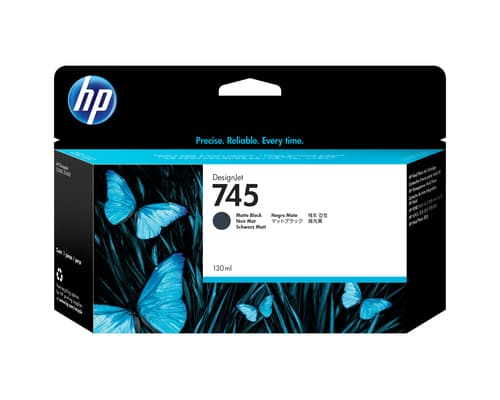 HP Cartouche d'encre DesignJet 745 noir mat, 130 ml