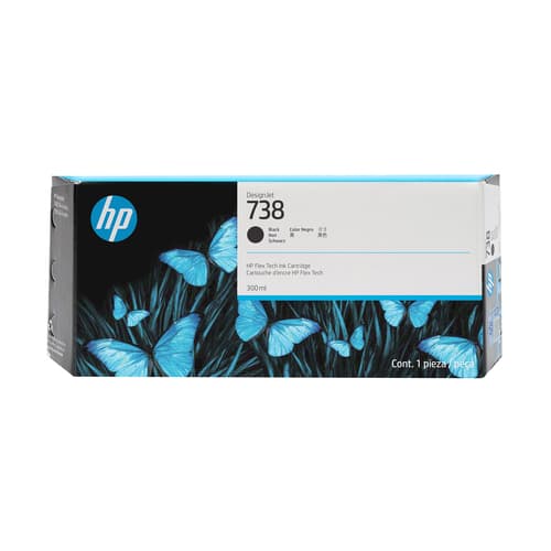 HP Cartouche d’encre DesignJet 738, noir, 300 ml
