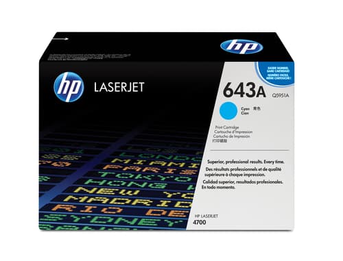 HP 643A toner LaserJet cyan authentique