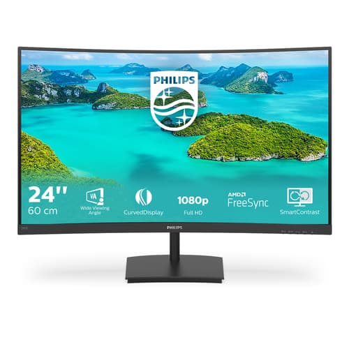 Philips E Line 241E1SCA/00 écran plat de PC 59,9 cm (23.6") 1920 x 1080 pixels Full HD LCD Noir