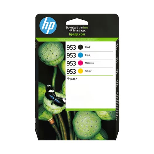 HP 953 Pack de 4 cartouches d'encre Noir/Cyan/Magenta/Jaune authentiques