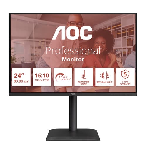 AOC E4 X24E4U écran plat de PC 61 cm (24") 1920 x 1200 pixels Full HD LED Noir