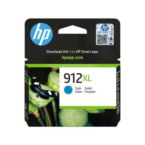 HP 912XL Cartouche d'encre cyan authentique, grande capacité