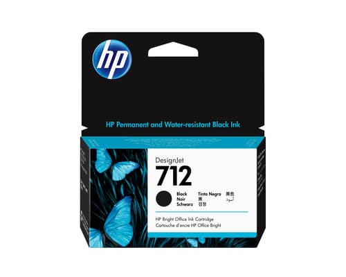 HP Cartouche d'encre DesignJet 712, noir, 38 ml