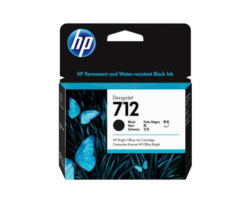 HP Cartouche d'encre DesignJet 712, noir, 80 ml