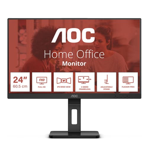 AOC E3 24E3QAF écran plat de PC 60,5 cm (23.8") 1920 x 1080 pixels Full HD LCD Noir