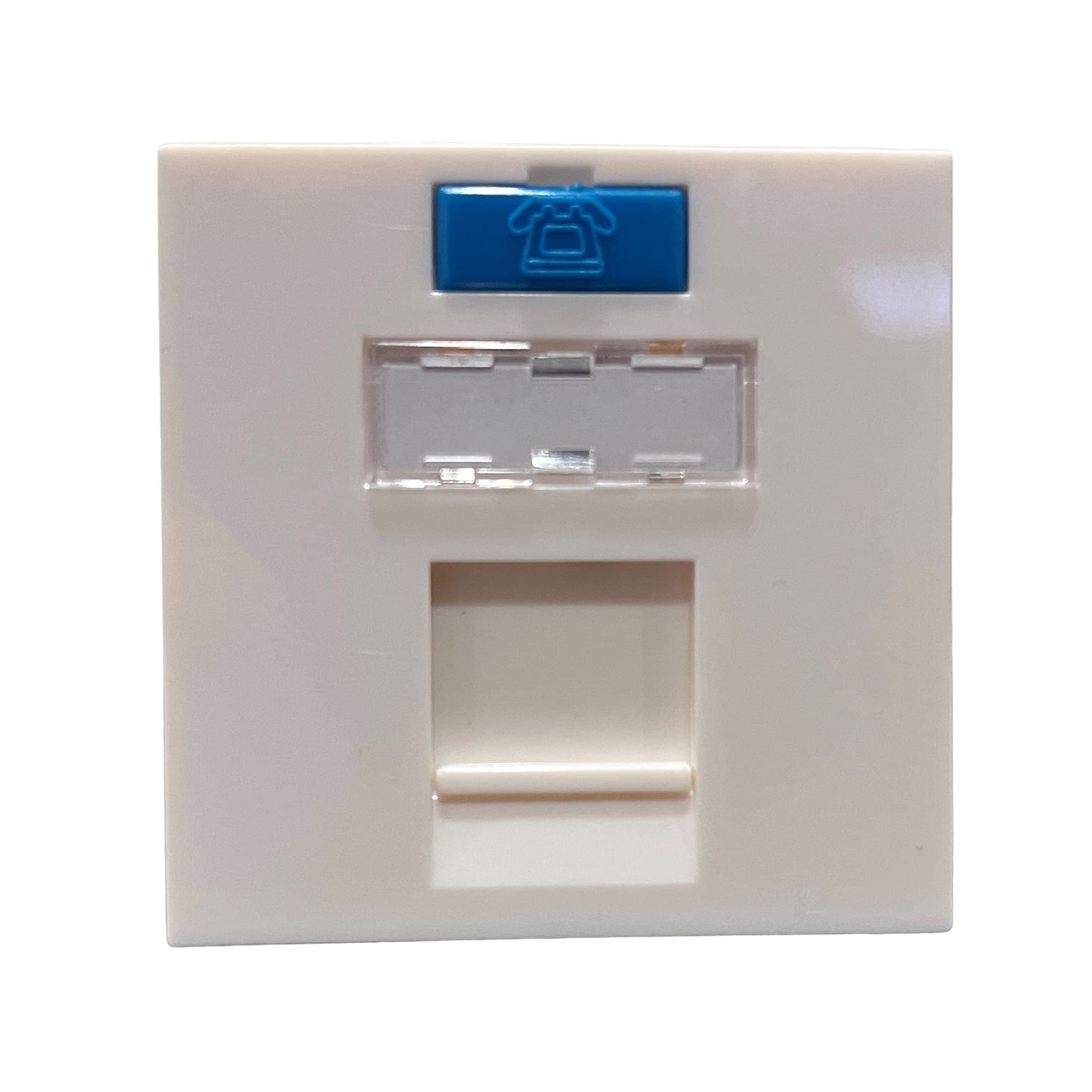 SOCAMONT Plastron droit 1 entrée Keystone 45x45 avec volet et inserts de couleur