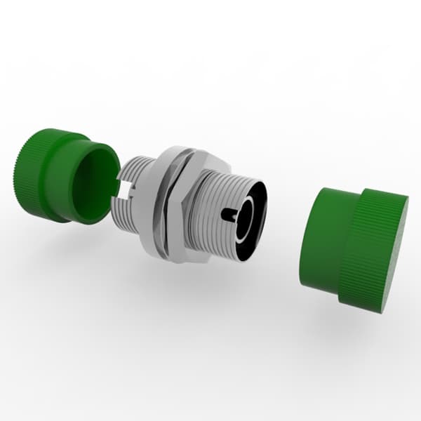 SOCAMONT Traversée de cloison optique FC monomode OS1/2 9/125 pour APC simplex (vert)